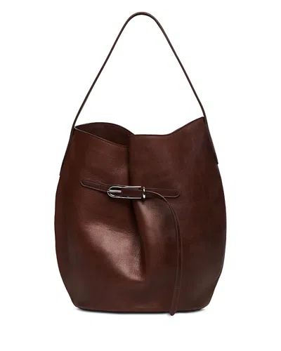 Liffner Belted Bucket Bag Large In Brown