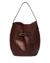 Liffner Belted Bucket Bag Large In Brown