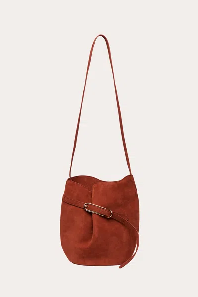 Liffner Belted Bucket Bag Rust In Brown