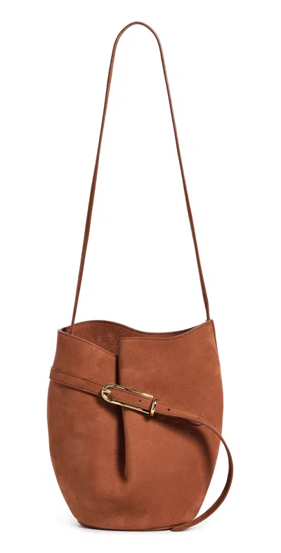 Liffner Belted Bucket Bag Rust Gold Hardware