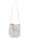 Liffner White Crossbody Bag With Single Shoulder Strap And Buckle Closure In White
