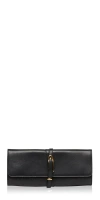 Liffner Belted Clutch Black Leather