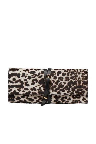 Liffner Belted Clutch In Leopard