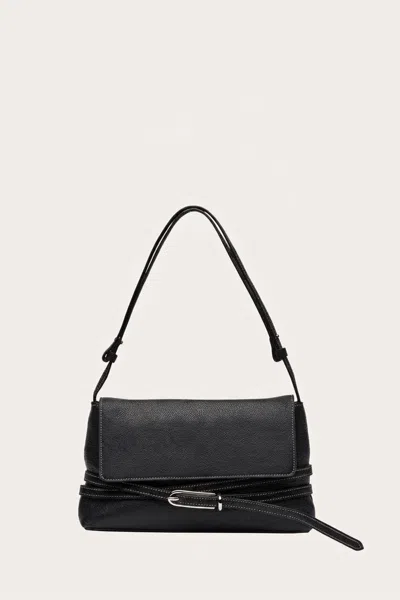 Liffner Belted Shoulder Bag Black In Red