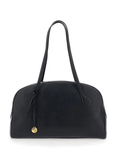 Liffner Bowling Embellished Leather Shoulder Bag In Black