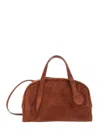 Liffner Brown Mini Handbag With Adjustable And Removable Shoulder Strap In Brown