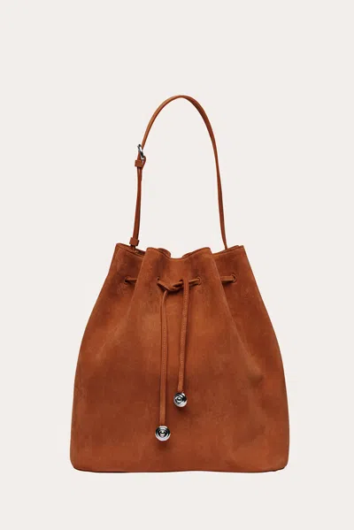 Liffner Charm Bucket Saddle Brown Suede