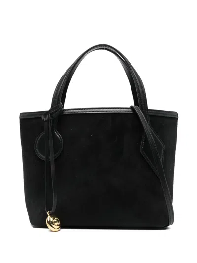 Liffner Charm-detail Suede Tote Bag In Black
