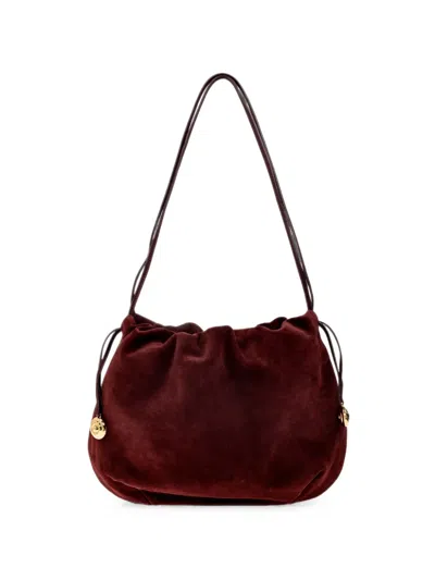 Liffner Charm Pouch Suede Shoulder Bag In Red