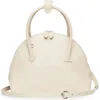 Liffner Dome Leather Top Handle Bag In White