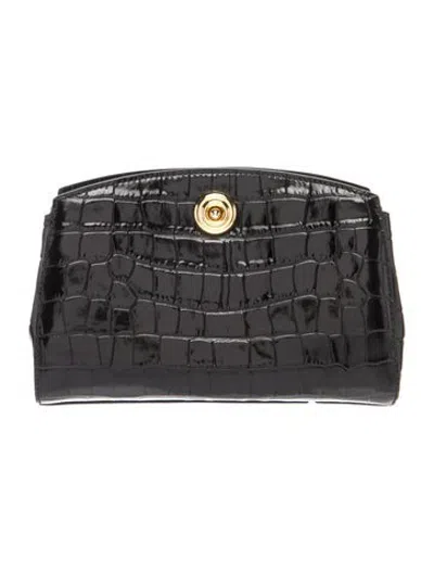 Pre-owned Liffner Embossed Leather Clutch In Black/grey