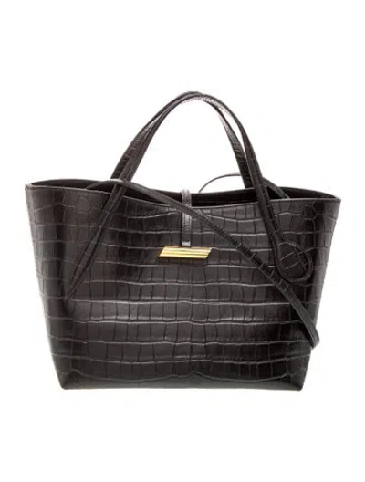 Pre-owned Liffner Embossed Leather Tote In Black