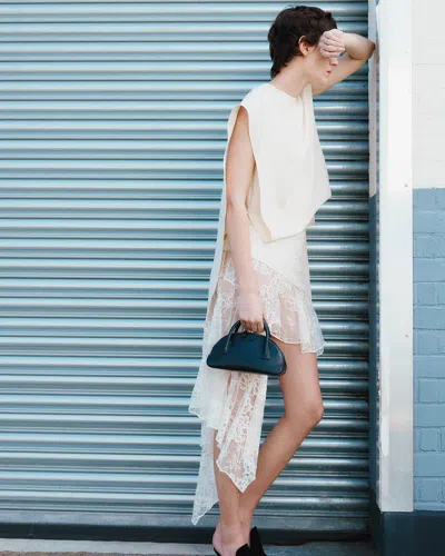 Liffner Ew Dome Clutch Black In Blue