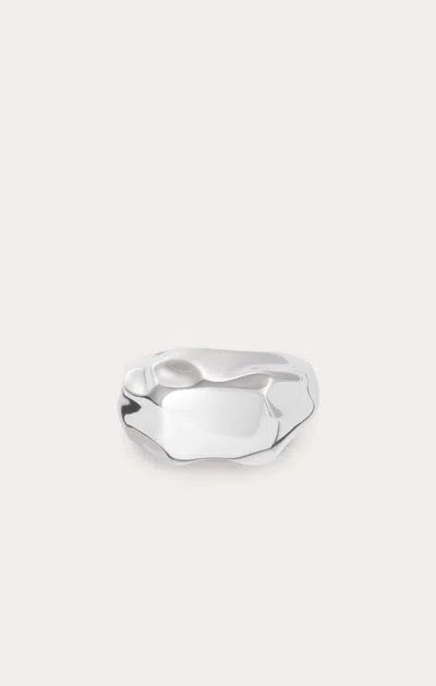 Liffner Ice Cube Pinky Ring Silver