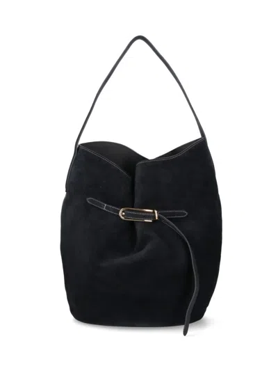 LIFFNER LARGE "BELTED BAG" BUCKET BAG - BLACK