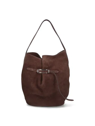 Liffner Large "belted Bag" Bucket Bag - Brown