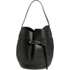 Liffner Large Belted Bucket Bag In Black