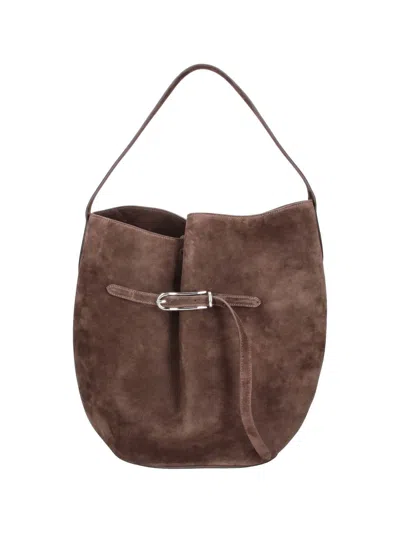 Liffner Large Bucket Bag "belted" In Brown