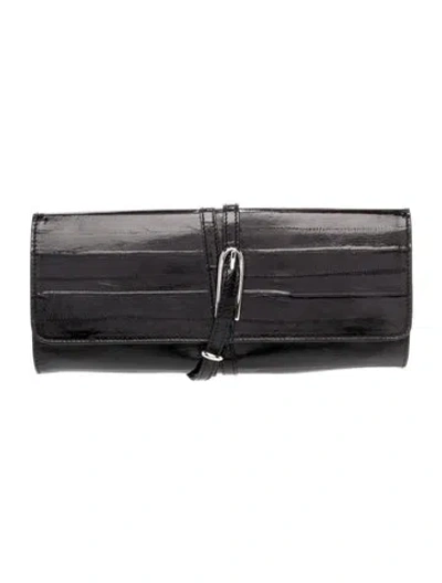 Pre-owned Liffner Leather Clutch In Grey
