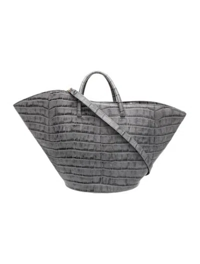 Pre-owned Liffner Leather Tote In Grey