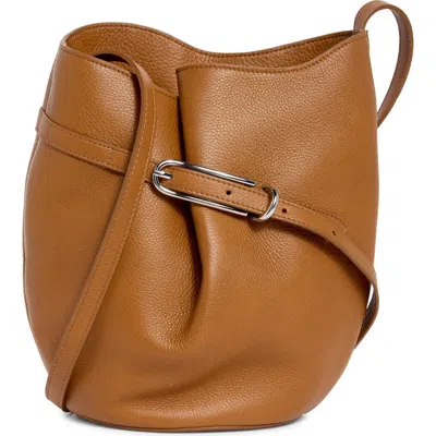 Liffner Medium Belted Leather Bucket Bag In Blue