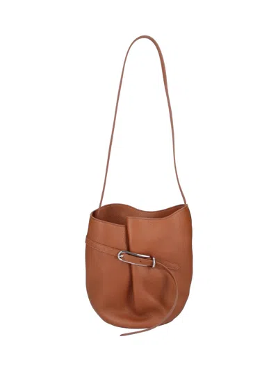 Liffner Medium Bucket Bag "belted Bag" In Brown