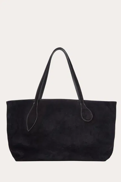 Liffner Mega Sprout Tote Black Suede