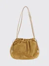 Liffner Suede Drawstring Shoulder Bag In Neutral