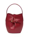 Liffner Mini Belted Bucket Bag In Cherry