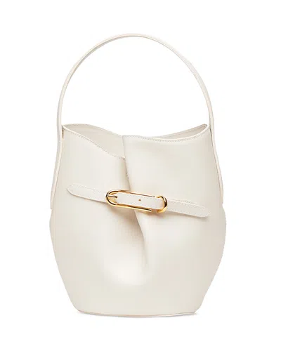 Liffner Mini Belted Bucket Bag In White