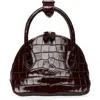 Liffner Dome Croc-embossing Mini Bag In Orange