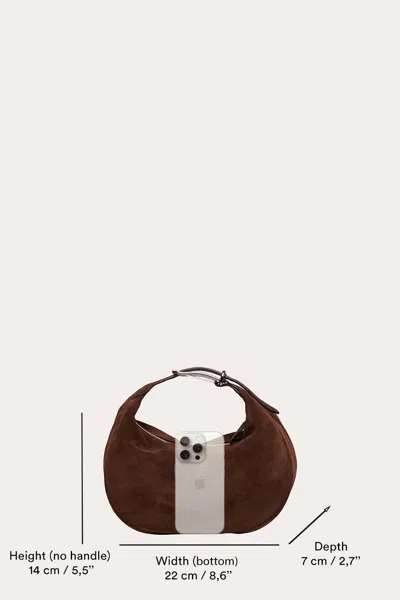 Liffner Moon Pouch Black Suede In Blue