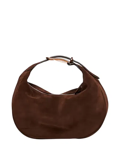 Liffner Moon Zipped Calf Leather Tote Bag In Yellow