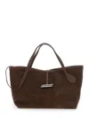 Liffner Petite Penne Tote Silver Hardware In Brown