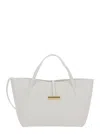 Liffner 'petite Penne' White Tote Bag With Side Pocket