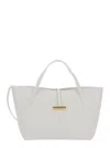 Liffner 'petite Penne' White Tote Bag With Side Pocket