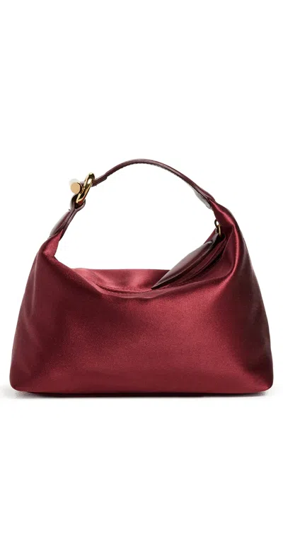 Liffner Pillow Pouch Micro Bag Maroon Gold Hardware