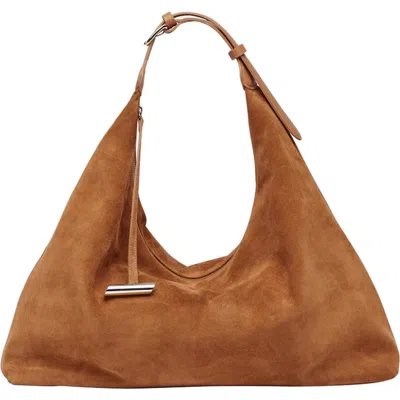 Liffner Pillow Suede Hobo Bag In Rhum