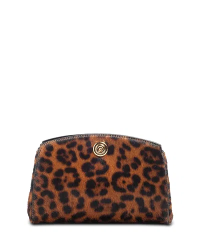 Liffner Pushlock Calf Hair Clutch In Multi