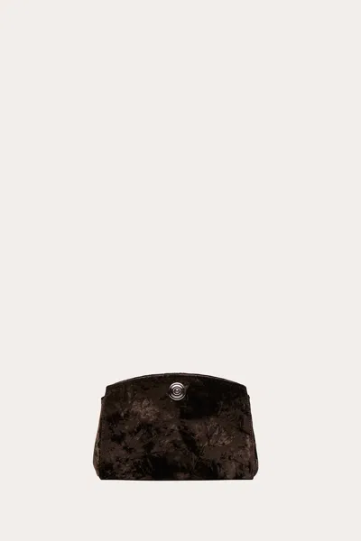 Liffner Pushlock Clutch Brown Velvet