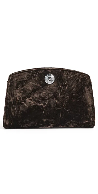 Liffner Pushlock Clutch Brown/silver Hardware