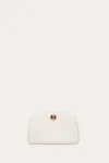 Liffner Pushlock Clutch Cream Lizard In White