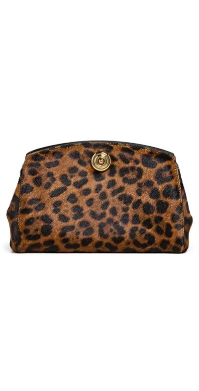 Liffner Pushlock Clutch Leopard In Brown