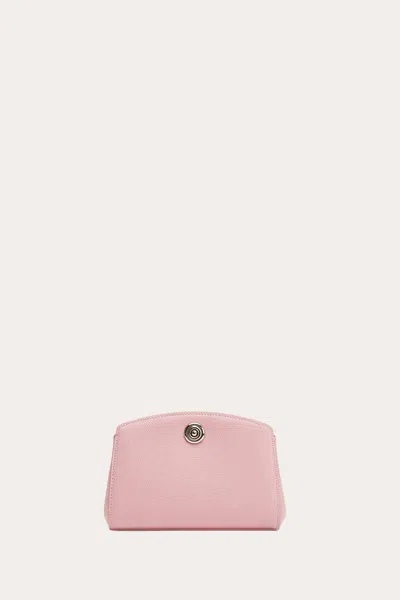 Liffner Pushlock Clutch Pink Lizard