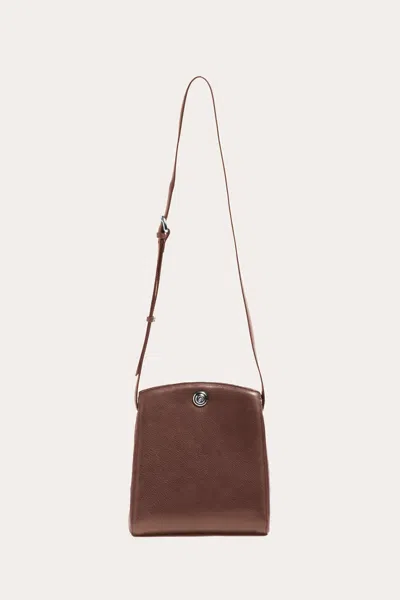 Liffner Pushlock Crossbody Bag Dark Brown