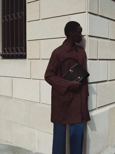 Liffner Pushlock Lady Bag Black In Purple