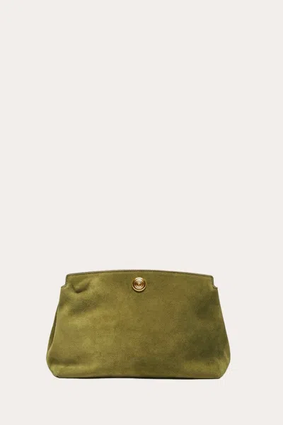 Liffner Pushlock Pouch Army Suede In Green