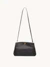 Liffner Medium Pushlock Leather Pouch In Black