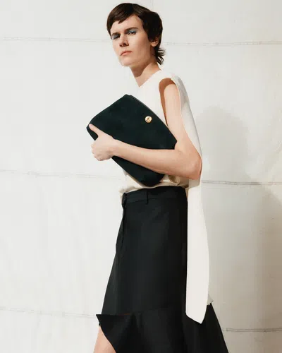 Liffner Pushlock Pouch Black Suede