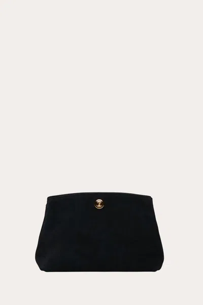 Liffner Pushlock Pouch Black Suede